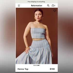 Reformation Henna Top size 10-12